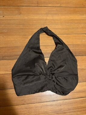 Peppermayo Black Halter Crop Top